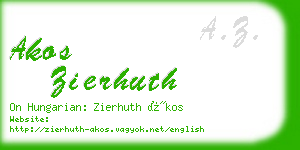 akos zierhuth business card